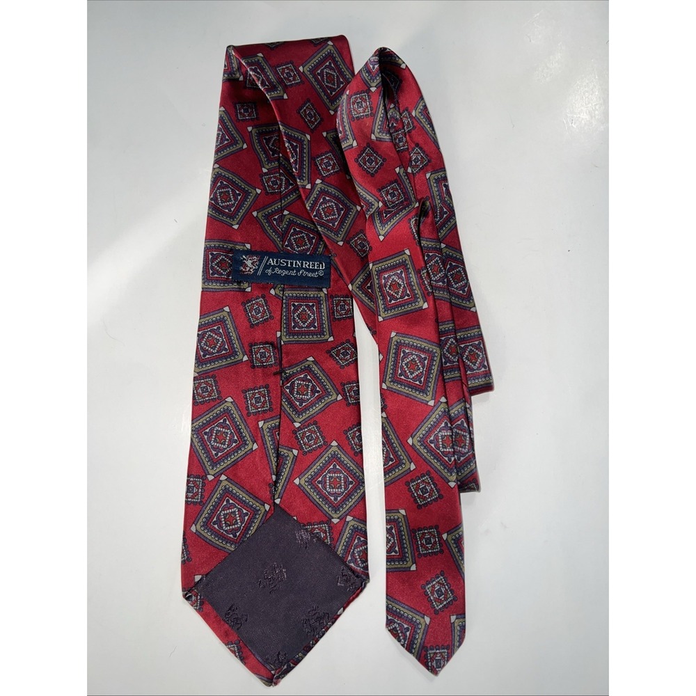 Austin Reed Designer Silk Neck Toe‎ Red Regent Street